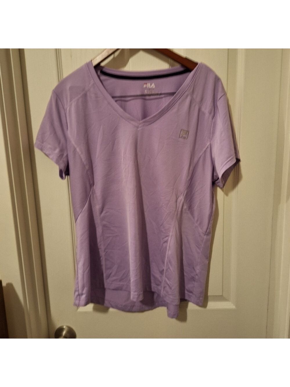 Fila Purple V Neck Shirt Size XL